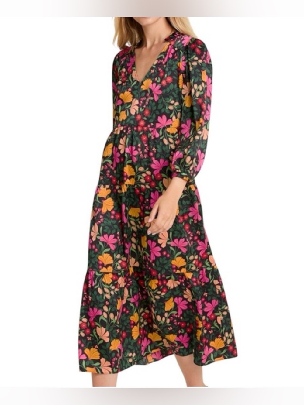Draper James Katie Midi Dress - Size Large- NWT